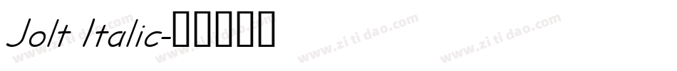 Jolt Italic字体转换